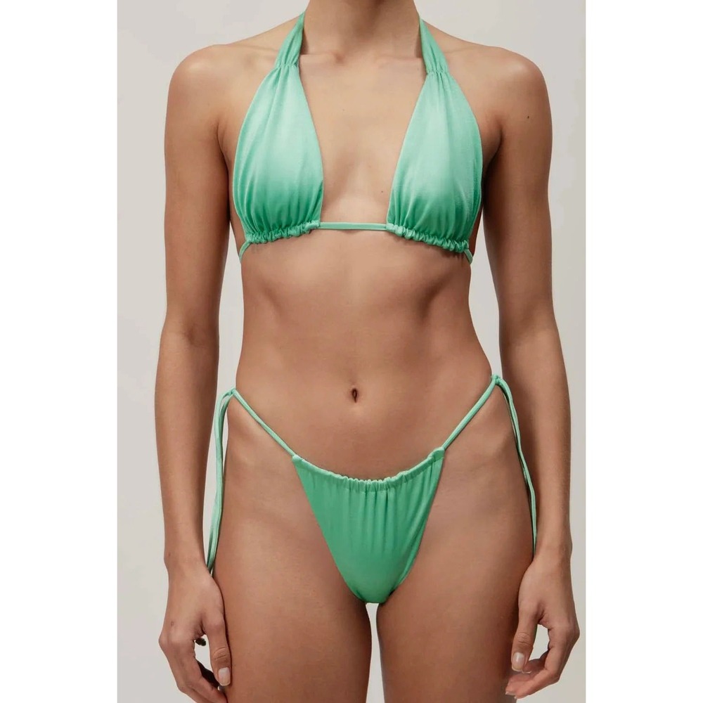 BAOBAB Janna String Bikini 2pc Set Tropico Green Swimsuit Sz S